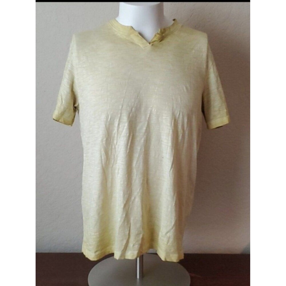 Cremieux Premium Denim Men's Yellow Burnout T-Shirt - Size M